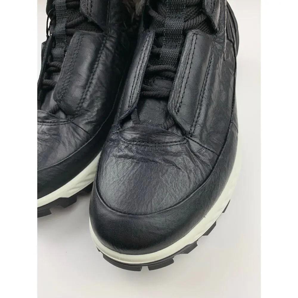 Ecco Exostrike Leather Mid-Cut Outdoor Boots Black Dyneema Men's 39 US 5 5.5